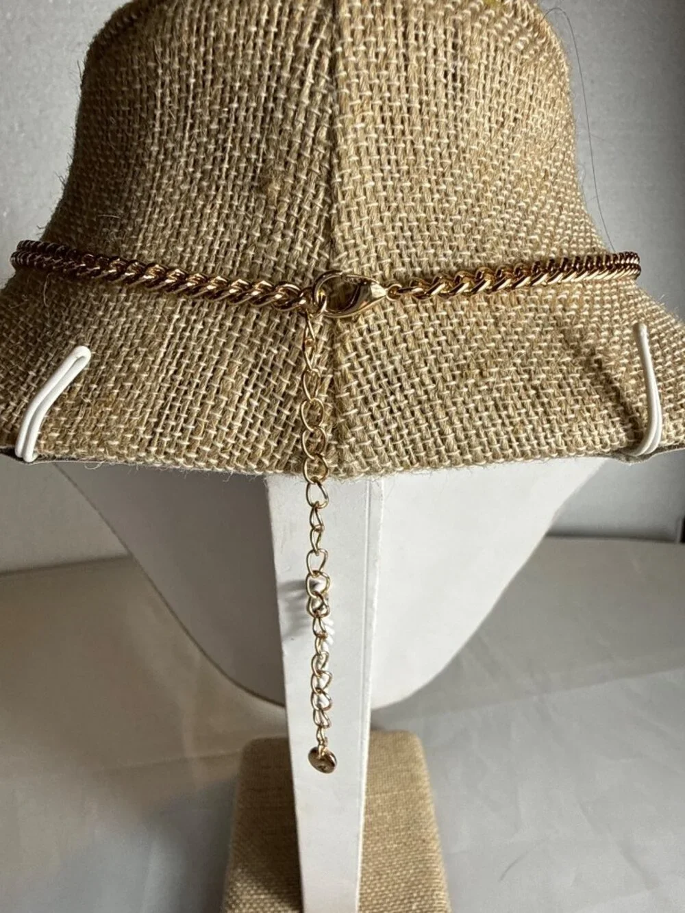 Half Bead Half Gold Cuban Link Choker Chain Necklace Mixed Metal Aesthetic